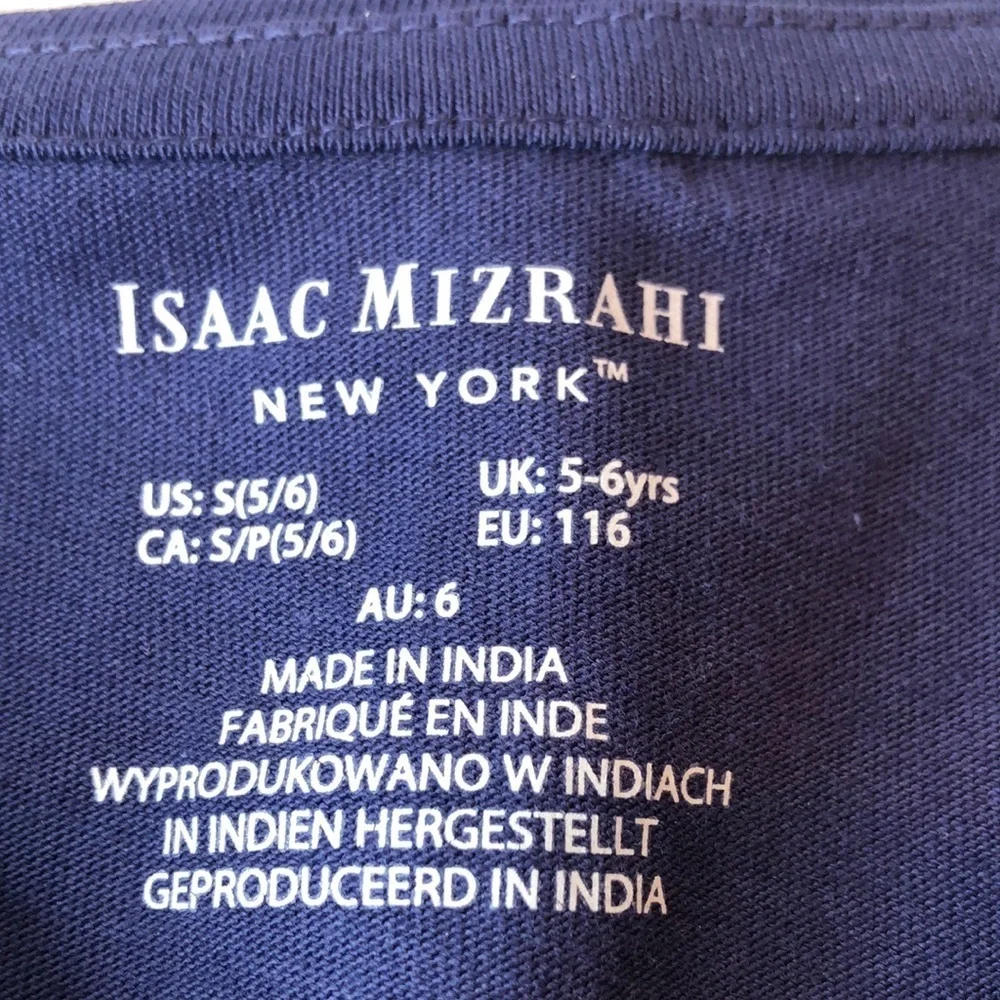 NWT ISAAC MIZRAHI Cute Blue Top Cat Print  W Sequins Tand Pink Leggings Set